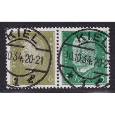 ALEMANIA 1932 ESTAMPILLAS SE-TENANT ZUSAMMENDRUCKE USADAS QUE SON MUCHO MAS RARAS MI W28 25 €